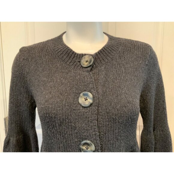 Vince Gray Wool Long Cardigan W/ 3/4 Sleeves , Size Small - Picture 2 of 8